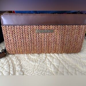 Simply Noelle Tan and Brown Woven Clutch